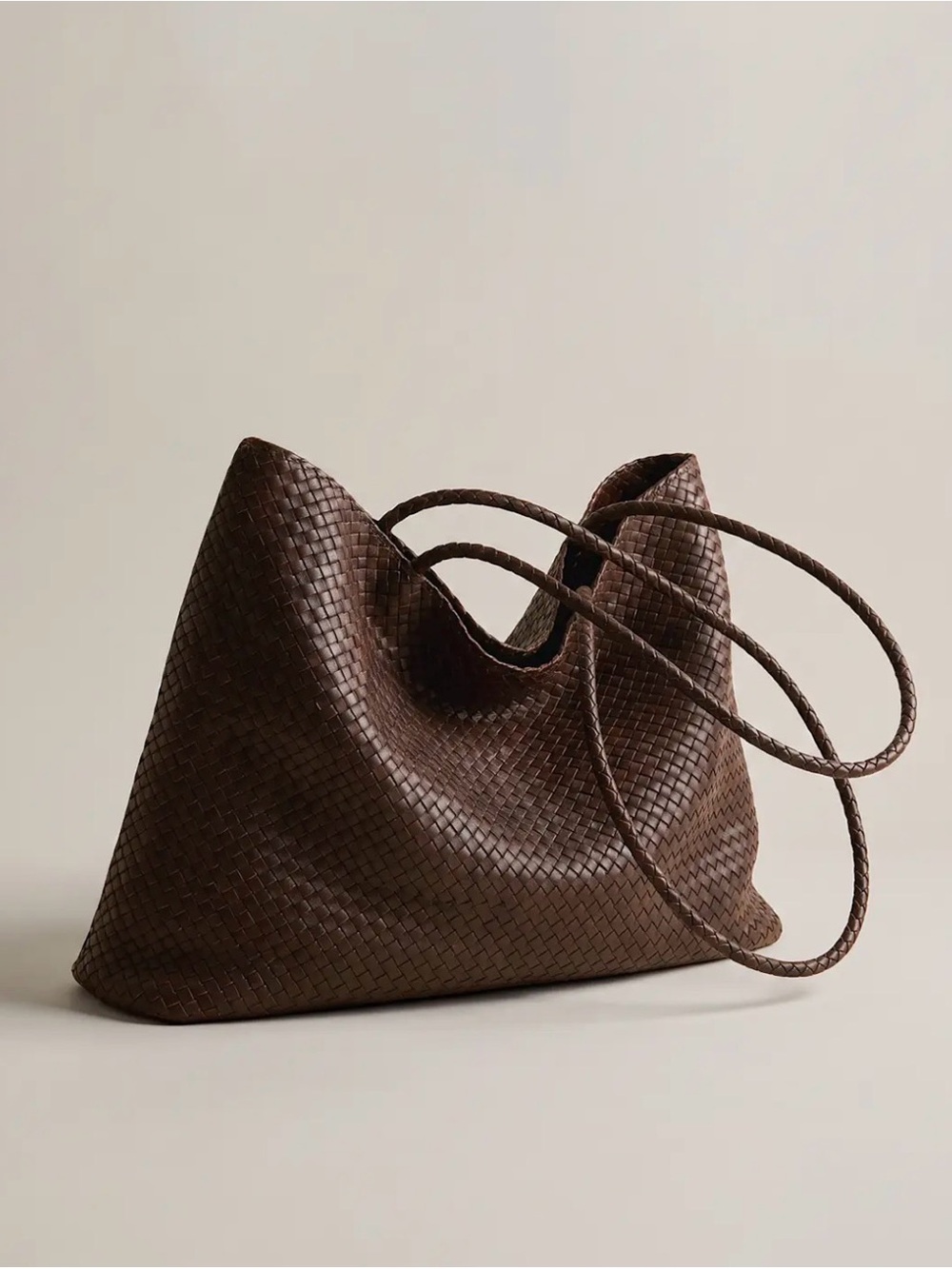 Quince Siena Handwoven Tote - Dark Brown